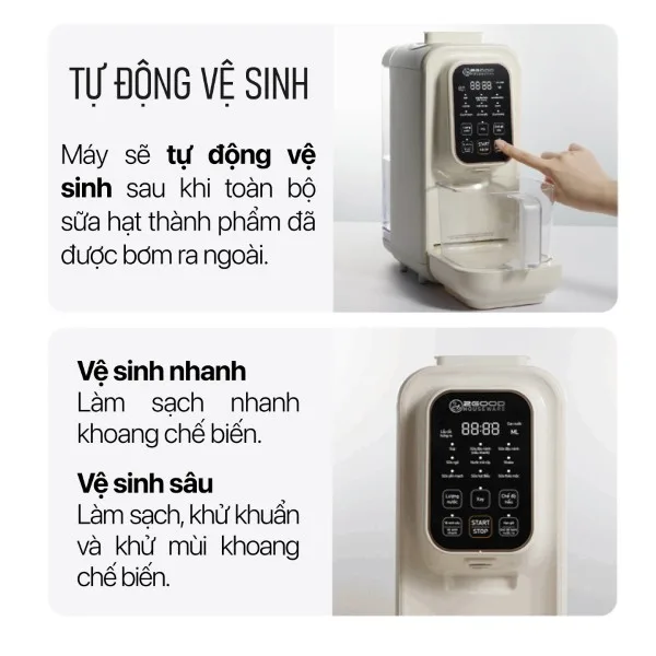 Máy Nấu Sữa Hạt Tự Động 2GOOD SONA I8 (1,2 Lít) - Tự Động Nấu, Tự Động Vệ Sinh, Khử Sạch Vi Khuẩn Và Mùi Thực Phẩm